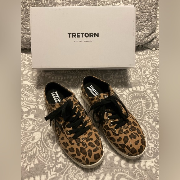 New Tretorn Easy Nylite Slip-On Leopard Print Sneakers Size 8.5 - Picture 1 of 10